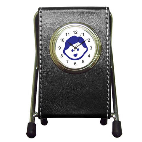 Little Boy Blue Pen Holder Desk Clock from ArtsNow.com Front