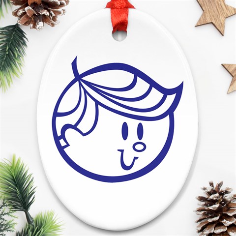 Little Boy Blue Ornament (Oval) from ArtsNow.com Front