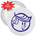 Little Boy Blue 3  Button (10 pack)