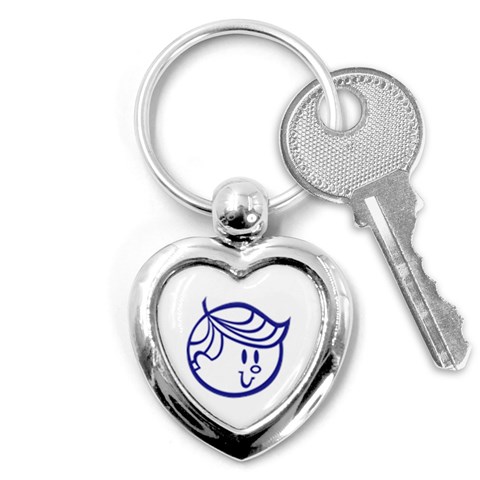 Little Boy Blue Key Chain (Heart) from ArtsNow.com Front