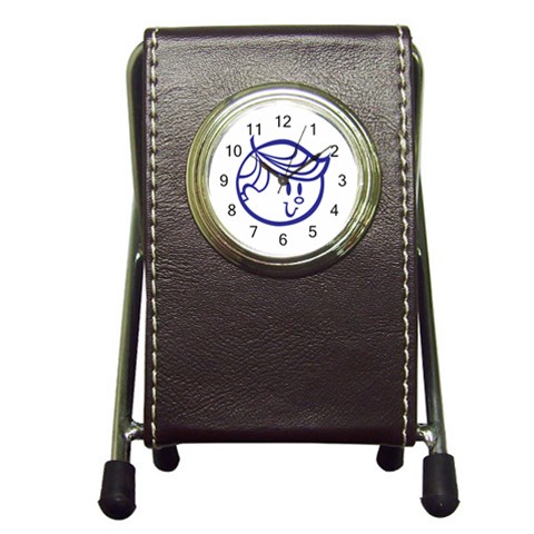 Little Boy Blue Pen Holder Desk Clock from ArtsNow.com Front