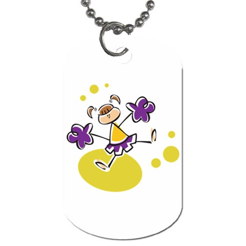 Happy Cheerleader Dog Tag (One Side) from ArtsNow.com Front