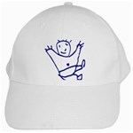 Cute Little Cartoon Boy White Cap