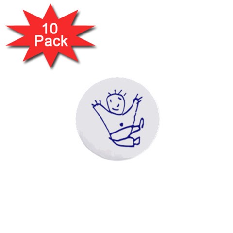 Cute Little Cartoon Boy 1  Mini Button (10 pack)  from ArtsNow.com Front