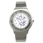 Cute Little Cartoon Boy Stainless Steel Watch