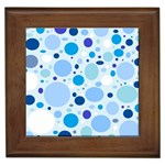 Bubbly Blues Framed Ceramic Tile