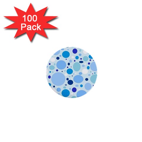 Bubbly Blues 1  Mini Button (100 pack) from ArtsNow.com Front