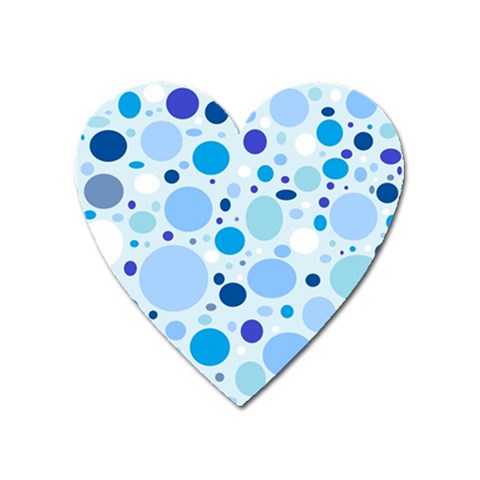 Bubbly Blues Magnet (Heart) from ArtsNow.com Front