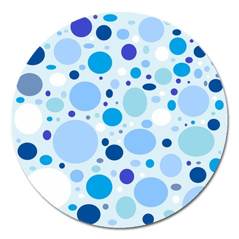 Bubbly Blues Magnet 5  (Round) from ArtsNow.com Front