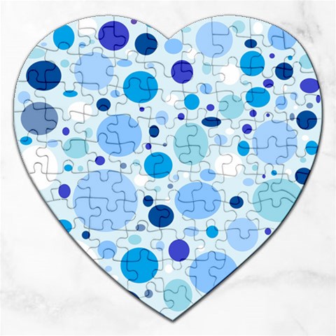 Bubbly Blues Jigsaw Puzzle (Heart) from ArtsNow.com Front