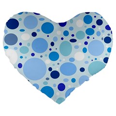 Bubbly Blues 19  Premium Heart Shape Cushion from ArtsNow.com Front