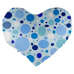 Bubbly Blues 19  Premium Heart Shape Cushion from ArtsNow.com Back