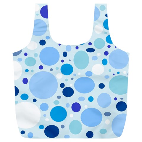 Bubbly Blues Reusable Bag (XL) from ArtsNow.com Back