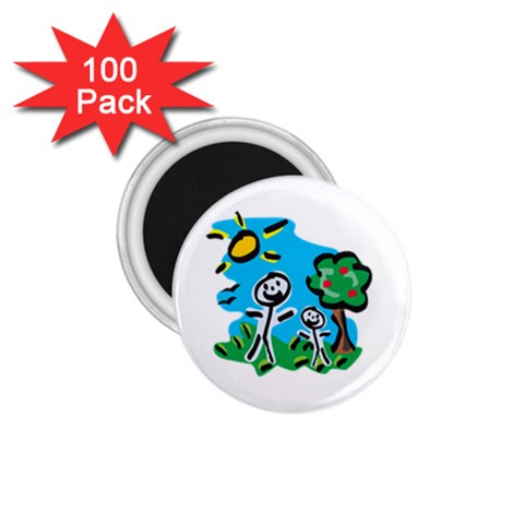 Happy Children 1.75  Magnet (100 pack)  from ArtsNow.com Front