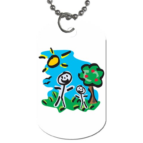 Happy Children Dog Tag (One Side) from ArtsNow.com Front