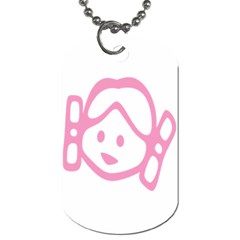 Cute Little Pink Girl Dog Tag (Two Sides) from ArtsNow.com Front