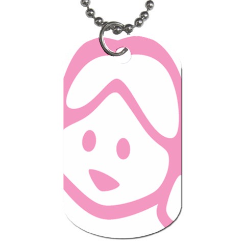 Cute Little Pink Girl Dog Tag (Two Sides) from ArtsNow.com Back