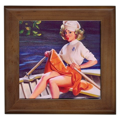 SailorGirlPinup Framed Tile from ArtsNow.com Front