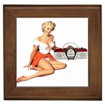 radio-overdrive-red-pinup Framed Tile