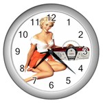 pinup Wall Clock (Silver)