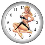 pinup Wall Clock (Silver)