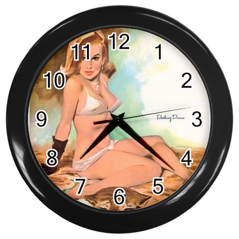 pinup Wall Clock (Black) from ArtsNow.com Front