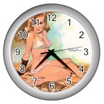 pinup Wall Clock (Silver)