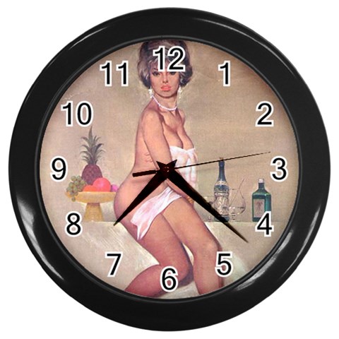 pinup Wall Clock (Black) from ArtsNow.com Front