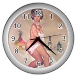 pinup Wall Clock (Silver)