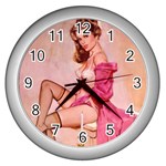 pinup Wall Clock (Silver)