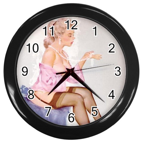 pinup Wall Clock (Black) from ArtsNow.com Front