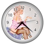 pinup Wall Clock (Silver)