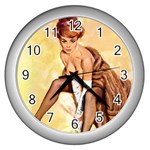 pinup Wall Clock (Silver)