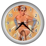 pinup Wall Clock (Silver)