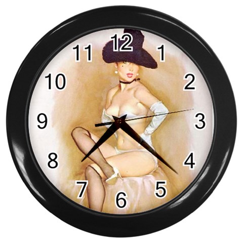 pinup Wall Clock (Black) from ArtsNow.com Front