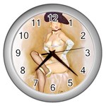 pinup Wall Clock (Silver)