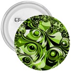 Retro Green Abstract 3  Button