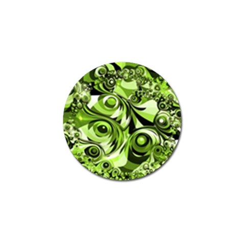 Retro Green Abstract Golf Ball Marker 10 Pack from ArtsNow.com Front