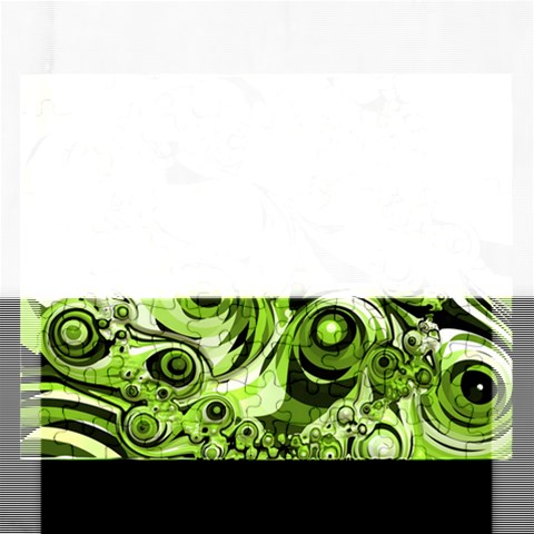 Retro Green Abstract Jigsaw Puzzle (Rectangle) from ArtsNow.com Front