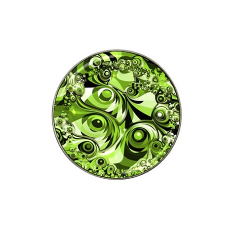 Retro Green Abstract Golf Ball Marker 10 Pack (for Hat Clip) from ArtsNow.com Front