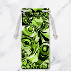 Retro Green Abstract Jewelry Bag from ArtsNow.com Front