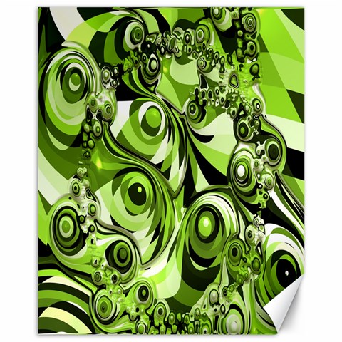 Retro Green Abstract Canvas 11  x 14  (Unframed) from ArtsNow.com 10.95 x13.48  Canvas - 1