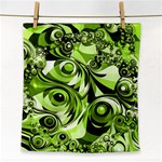 Retro Green Abstract Face Towel