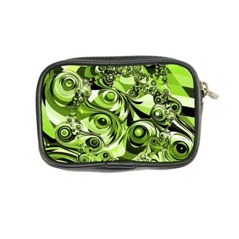 Retro Green Abstract Coin Purse from ArtsNow.com Back