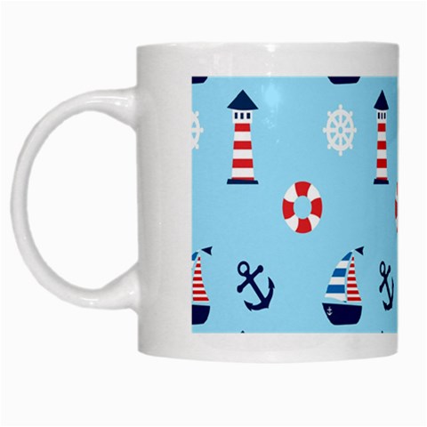 Sailing The Bay White Coffee Mug from ArtsNow.com Left