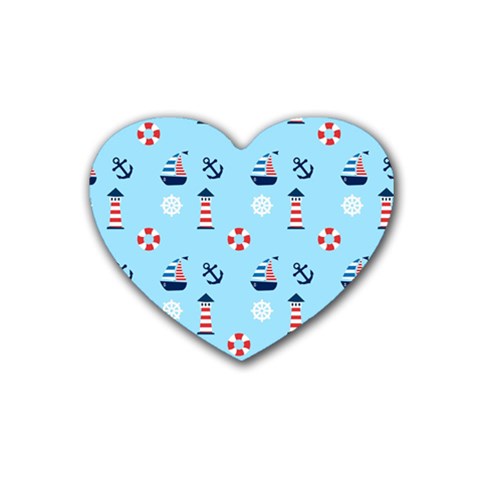 Sailing The Bay Drink Coasters 4 Pack (Heart)  from ArtsNow.com Front