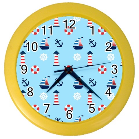 Sailing The Bay Wall Clock (Color) from ArtsNow.com Front