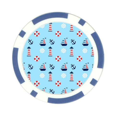 Sailing The Bay Poker Chip from ArtsNow.com Front