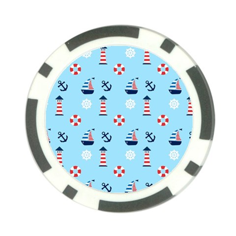 Sailing The Bay Poker Chip from ArtsNow.com Back