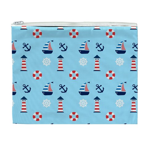 Sailing The Bay Cosmetic Bag (XL) from ArtsNow.com Front